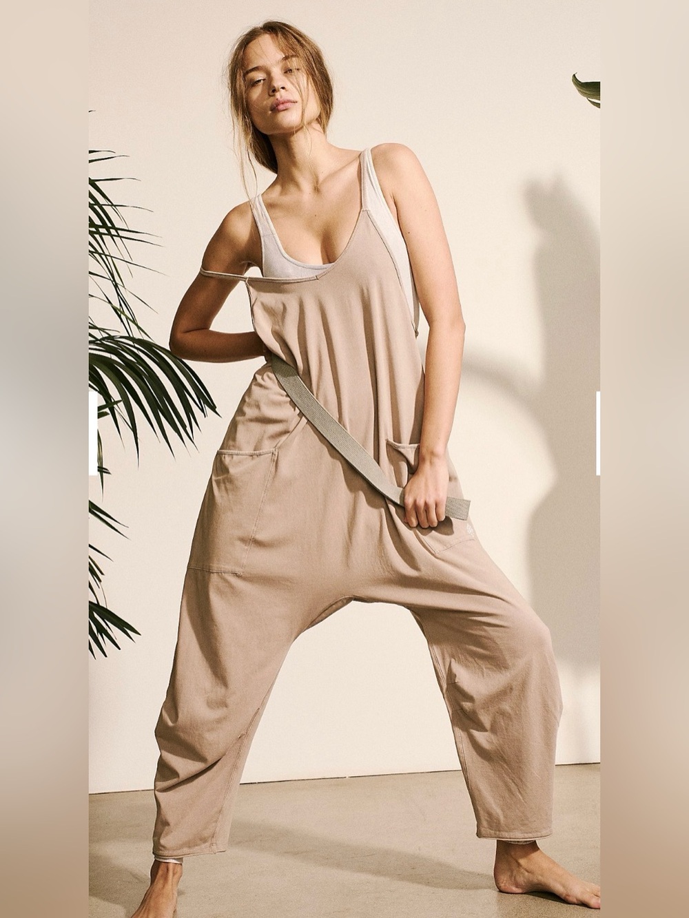 Free People Hot Shot Onesie in *Oat*